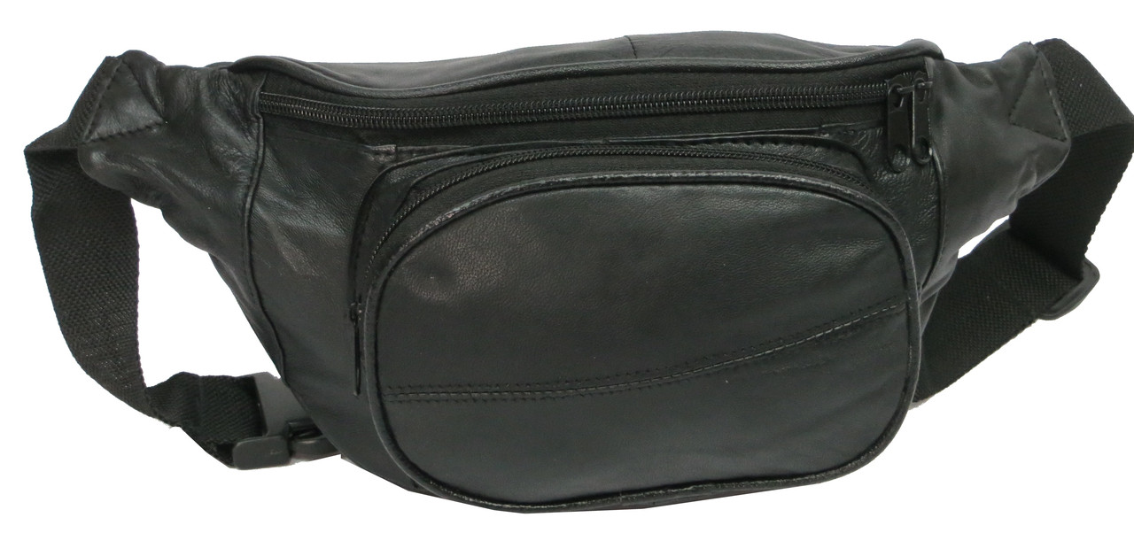 

Кожаная поясная сумка, бананка Cavaldi 903-353 черная