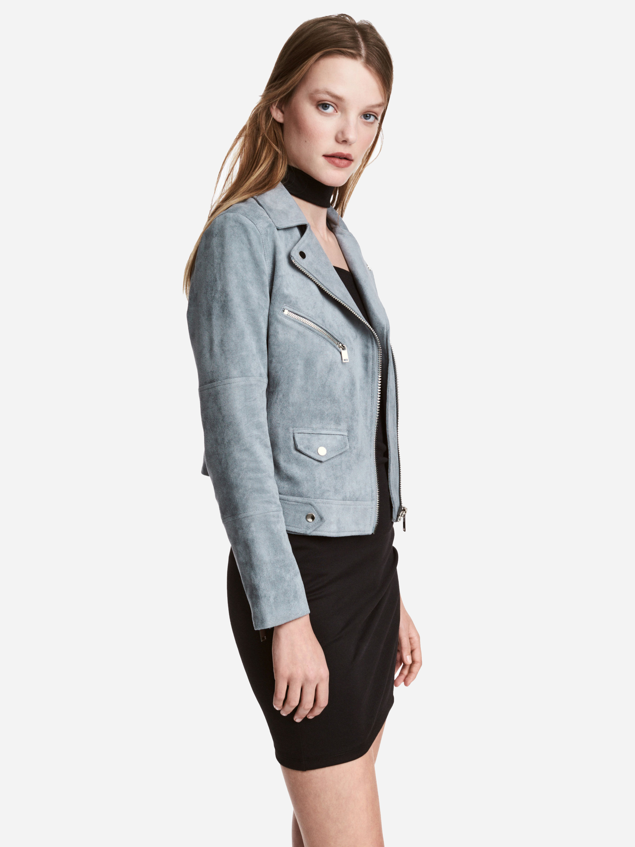 

Куртка из искусственной замши H&M 4872665-ABKU 38 Серая