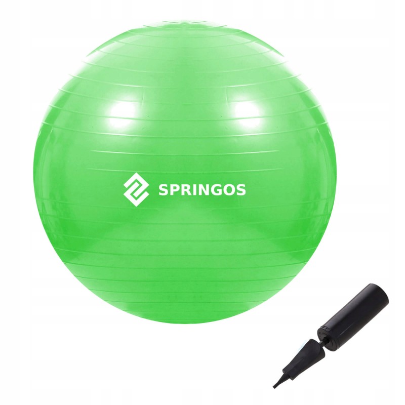 

Мяч для фитнеса Springos 65 см Anti-Burst Green, код: FB0007