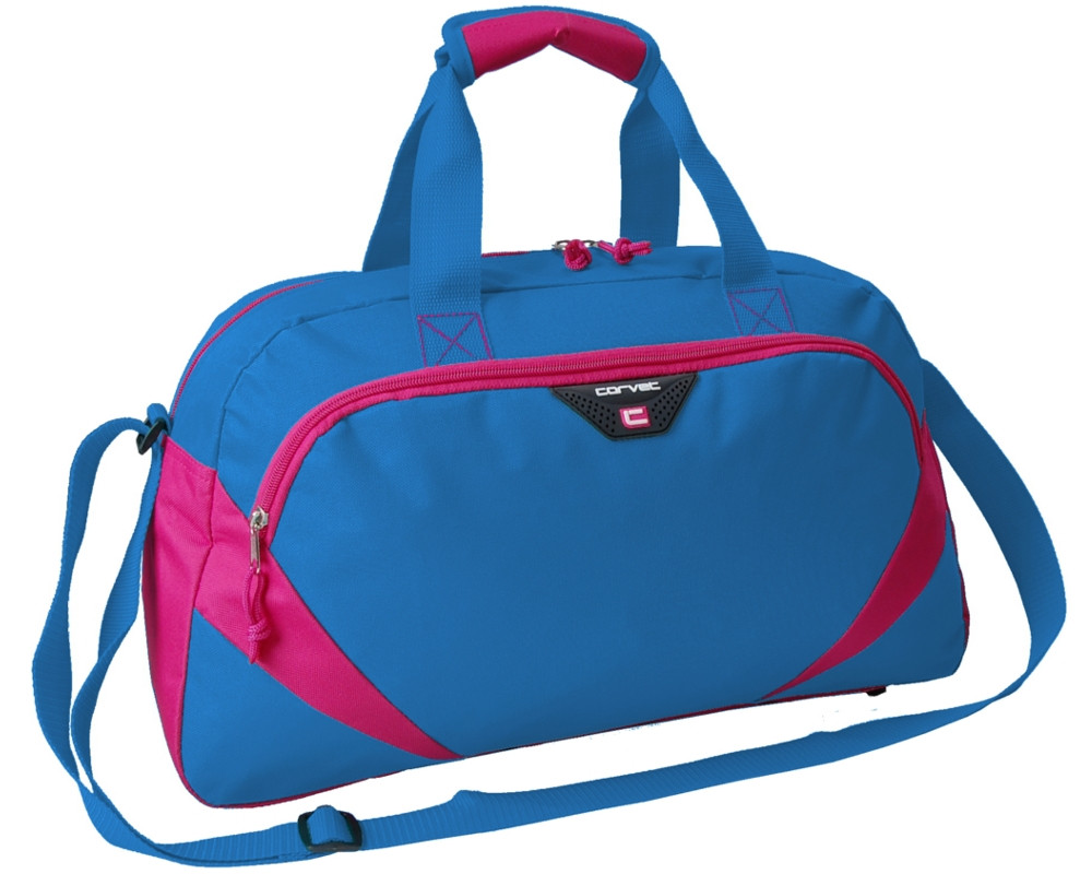 

Женская спортивная сумка 24 L Corvet синяя с розовым