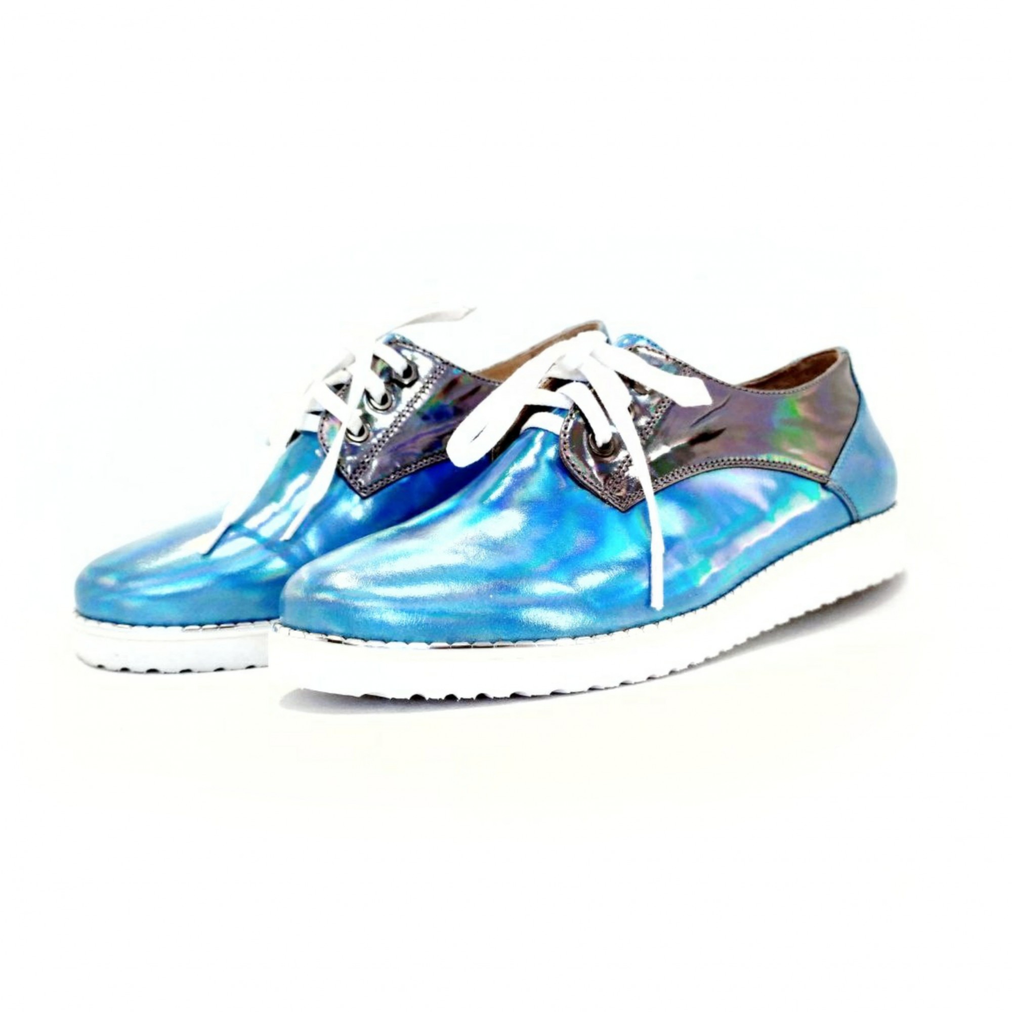 

Женские дерби Dostoevsky shoes Metallic 3D 37 (25 см) голубые (019)