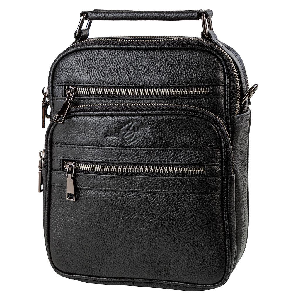 

Мужская кожаная борсетка (VT-6439-black) Vito Torelli 19х24х9 см Черный 000149294