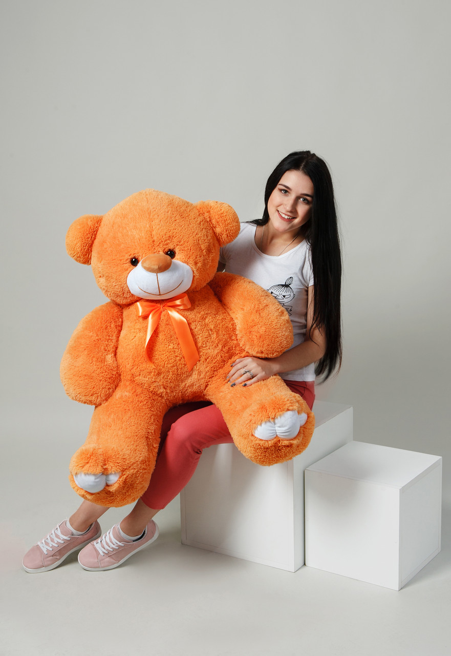 

Плюшевый мишка Teddy Boom Веня 140 см Мандариновый