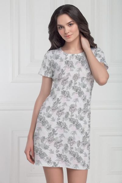 

Сорочка из хлопка Jasmine Camelia M бело-серая 4511/97