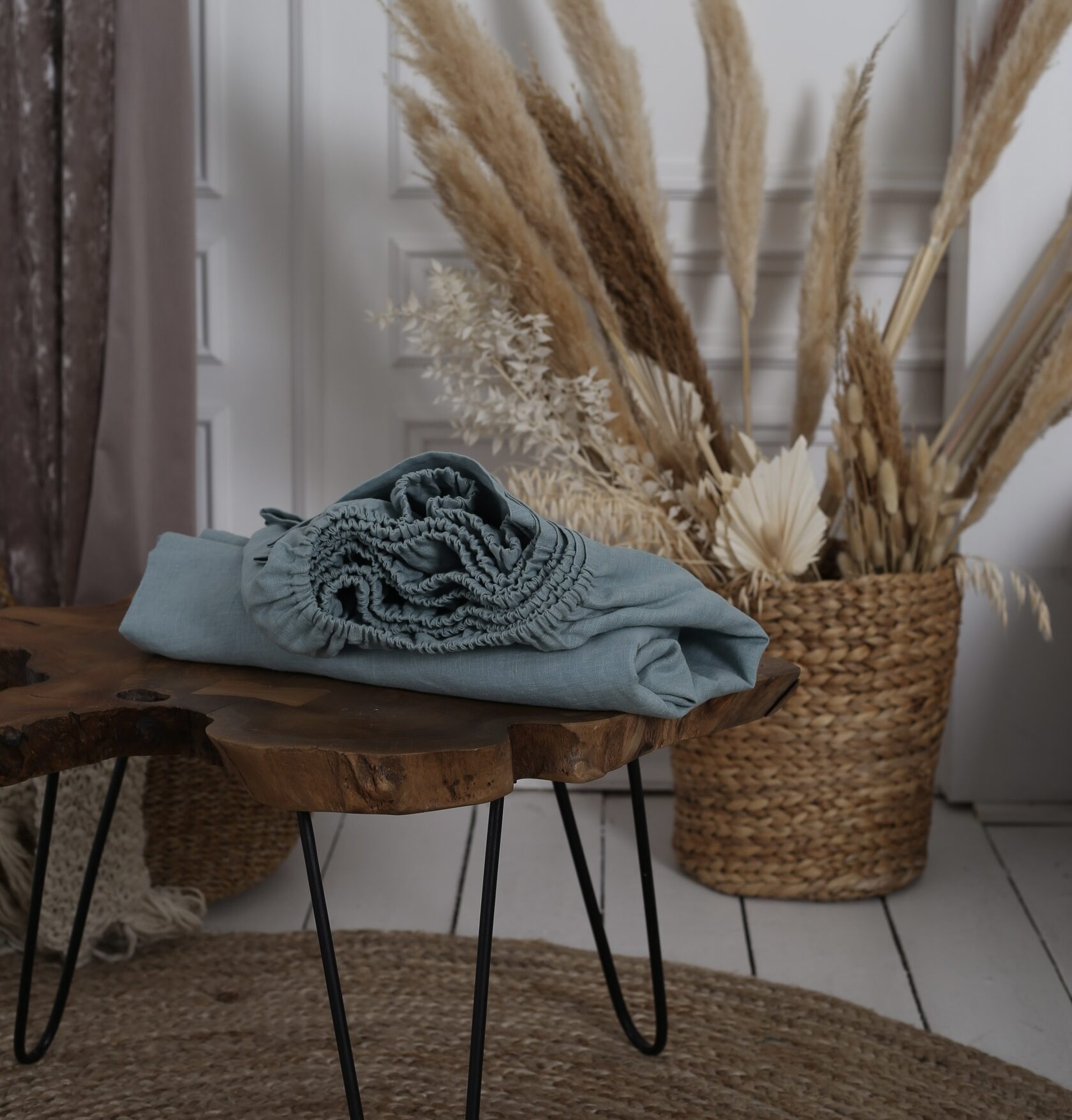 

Крафтове простирадло Luxury Linen двоспальне 200см * 220см Carribean