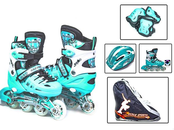 

Детские ролики с защитой Scale Sport Ментол размер 34-37 (rs145)