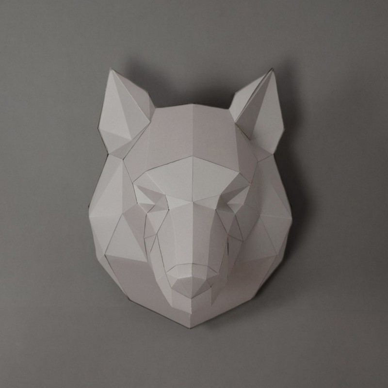 

Паперкрафт бумажная модель Волк Papercraft