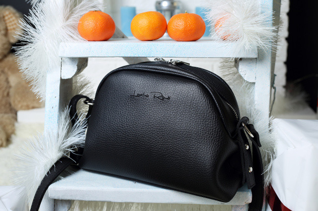 

Женская мини сумка стильная фабричная брендовая Lucherino 629 Сумка черная высокого качества (LCH)