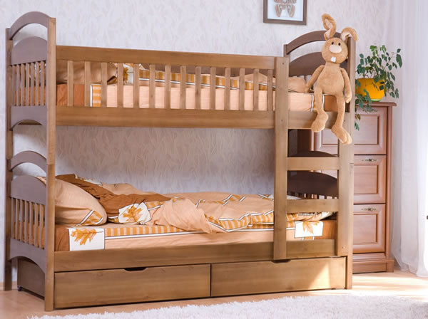 

Двухярусная кровать Dreamwood Арина, цвет орех, массив ясень