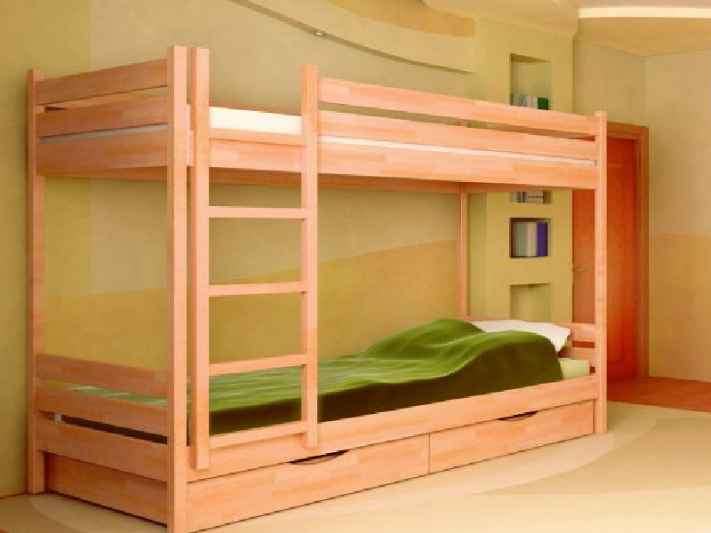 

Двухярусная кровать Dreamwood Нота, цвет орех, массив ясень