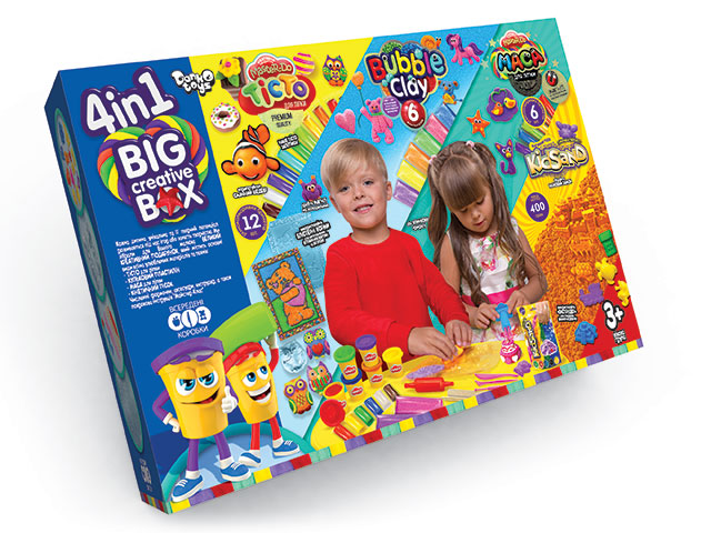 

Набір креативної творчості Danko Toys, 4 in 1 Big Creative BOX, BCRB-01-01_UA