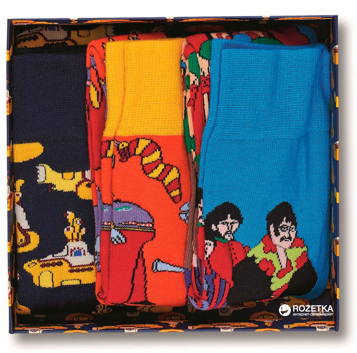 Акція на Носки Happy Socks The Beatles Socks Box Set XBEA08-6000 41-46 Разноцветные (7333102075373) від Rozetka UA