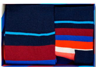 

Набор носков Happy Socks Two Peas In A Pod Gift Box XPEA02-6000 41-46 2 пары Чёрный / Синий / Белый