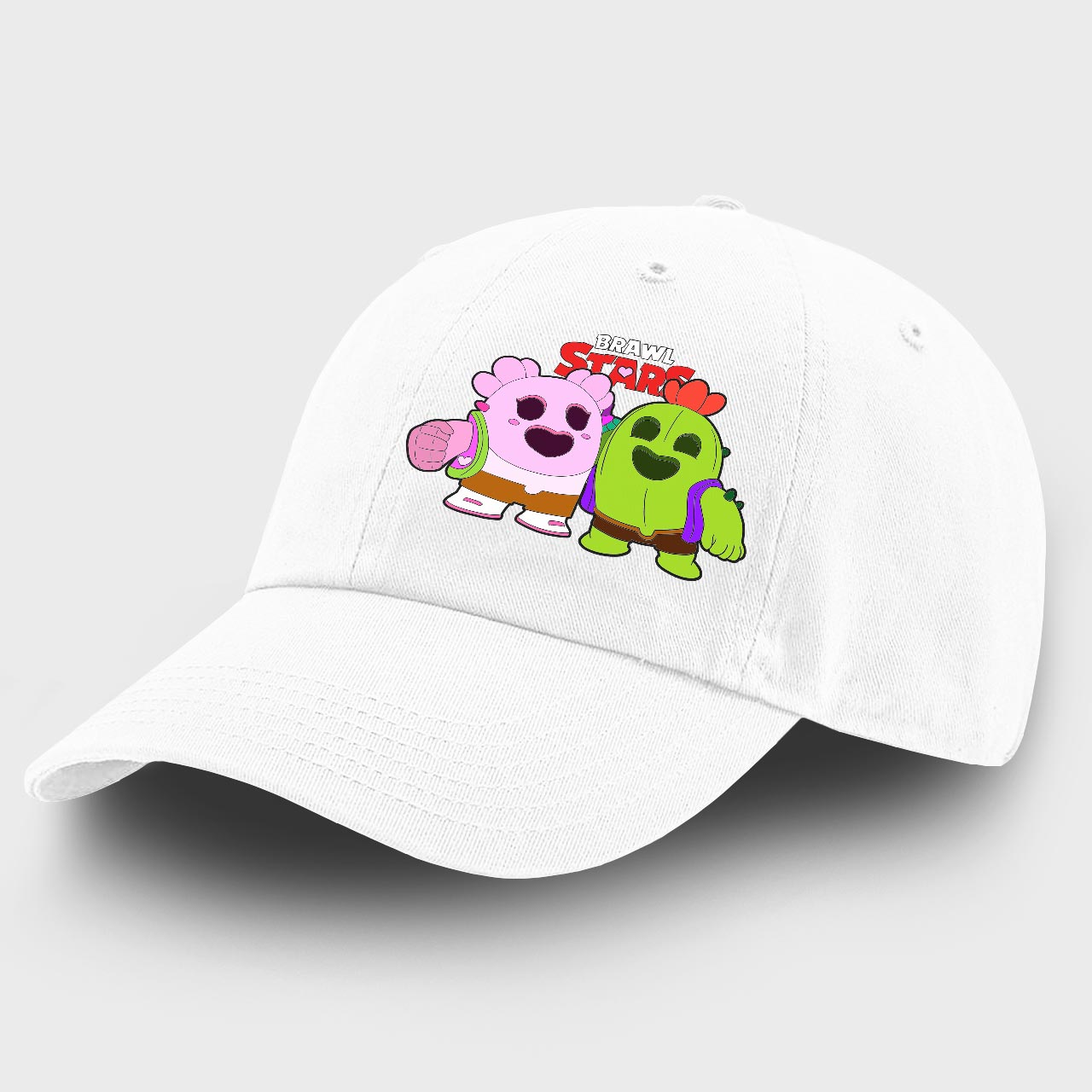 

Детская кепка Бравл Старс Спайк и Сакура (Brawl Stars Spike and Sakura) (9273-1009) 100% Хлопок 53-56 см Белый