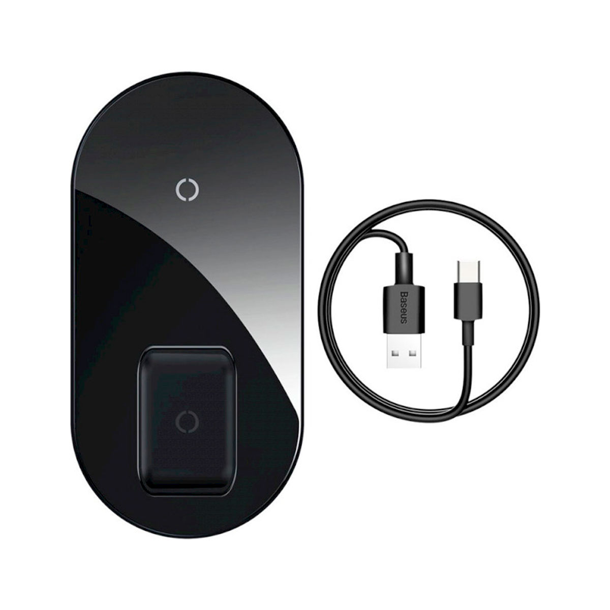 

Беспроводное зарядное устройство Baseus Simple 2-in-1 Wireless Charger Pro Edition Black (WXJK-C01)