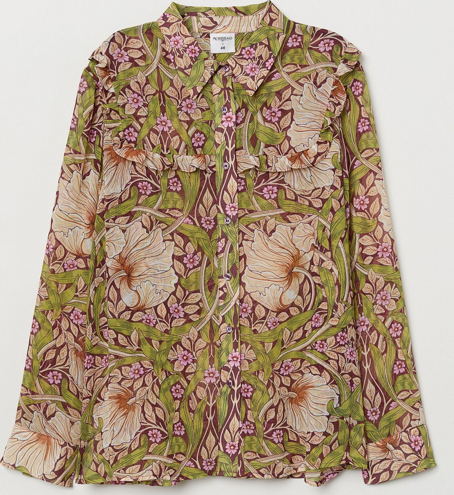 

Рубашка H&M 0692411-8 36 Бордовая