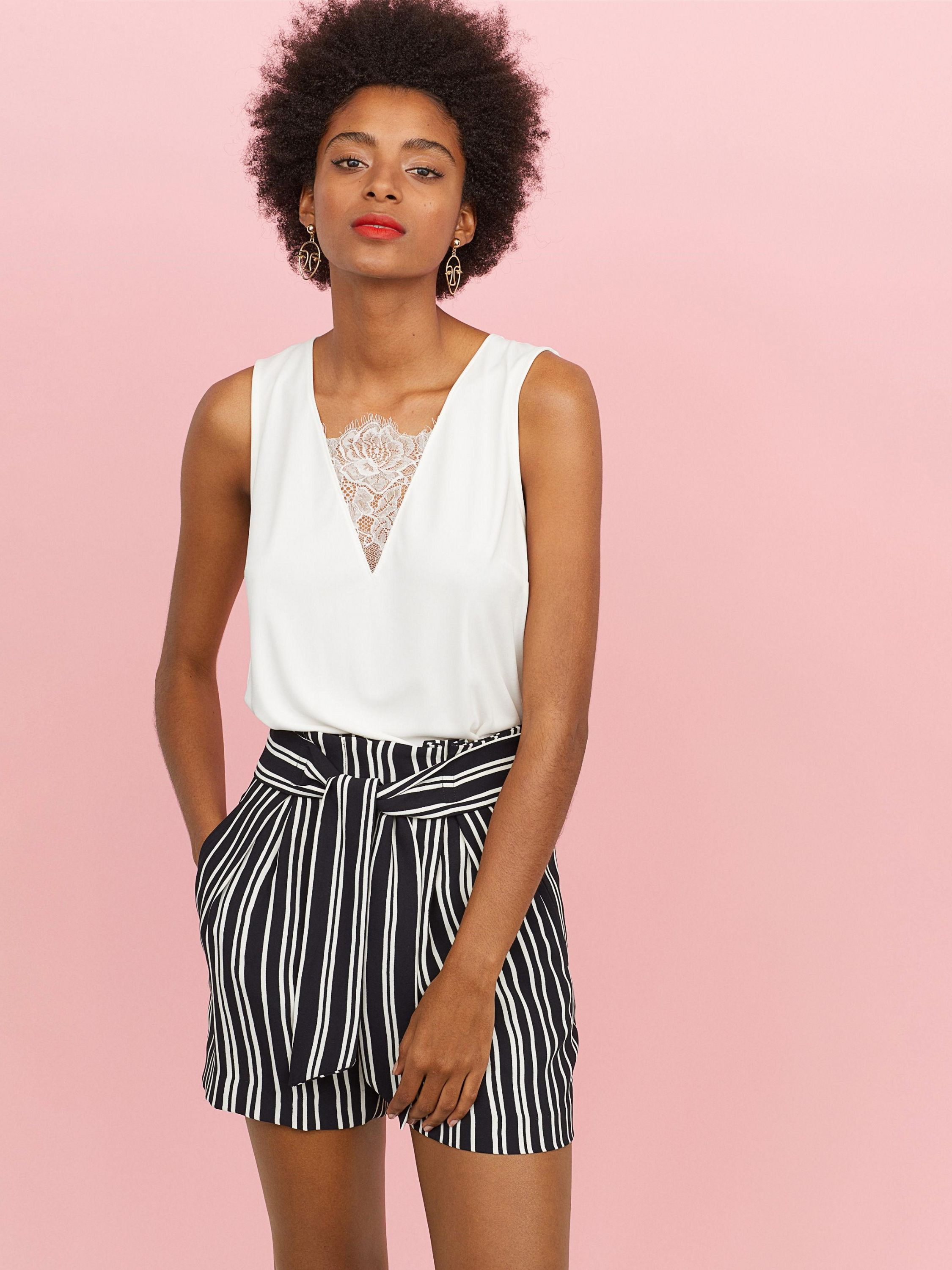 

Топ H&M 0680866-8 L Белый