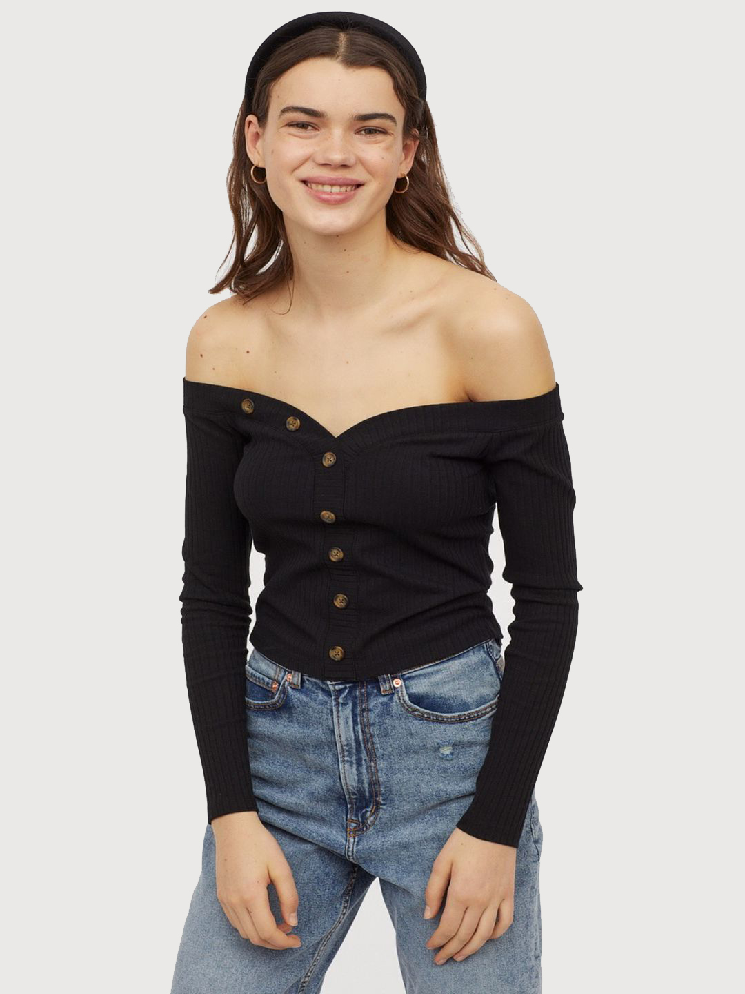 

Лонгслив H&M 0768229-0  Черный, Лонгслив H&M 0768229-0 L Черный