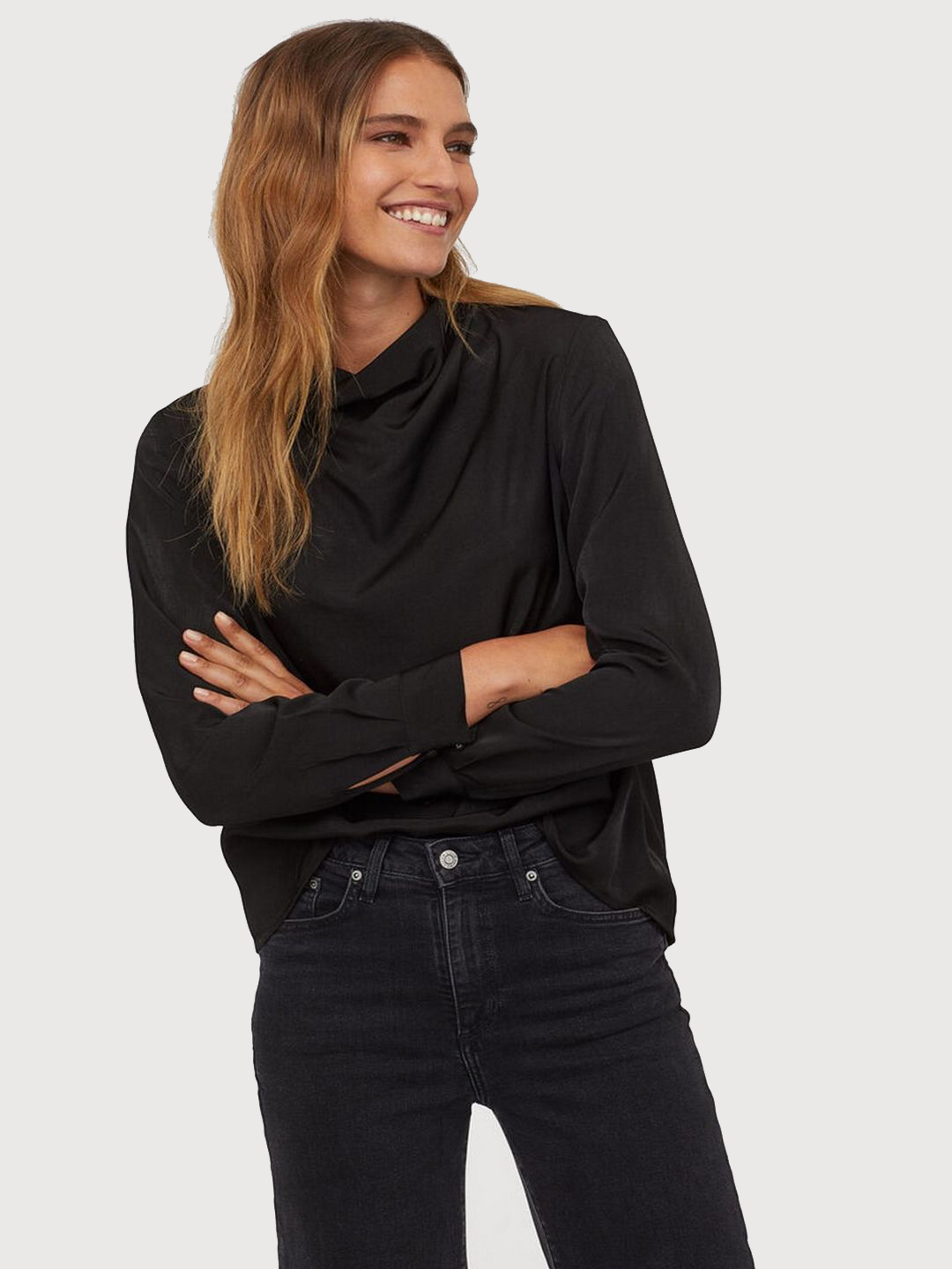 

Блузка H&M 0782874-0  Черная, Блузка H&M 0782874-0 36 Черная