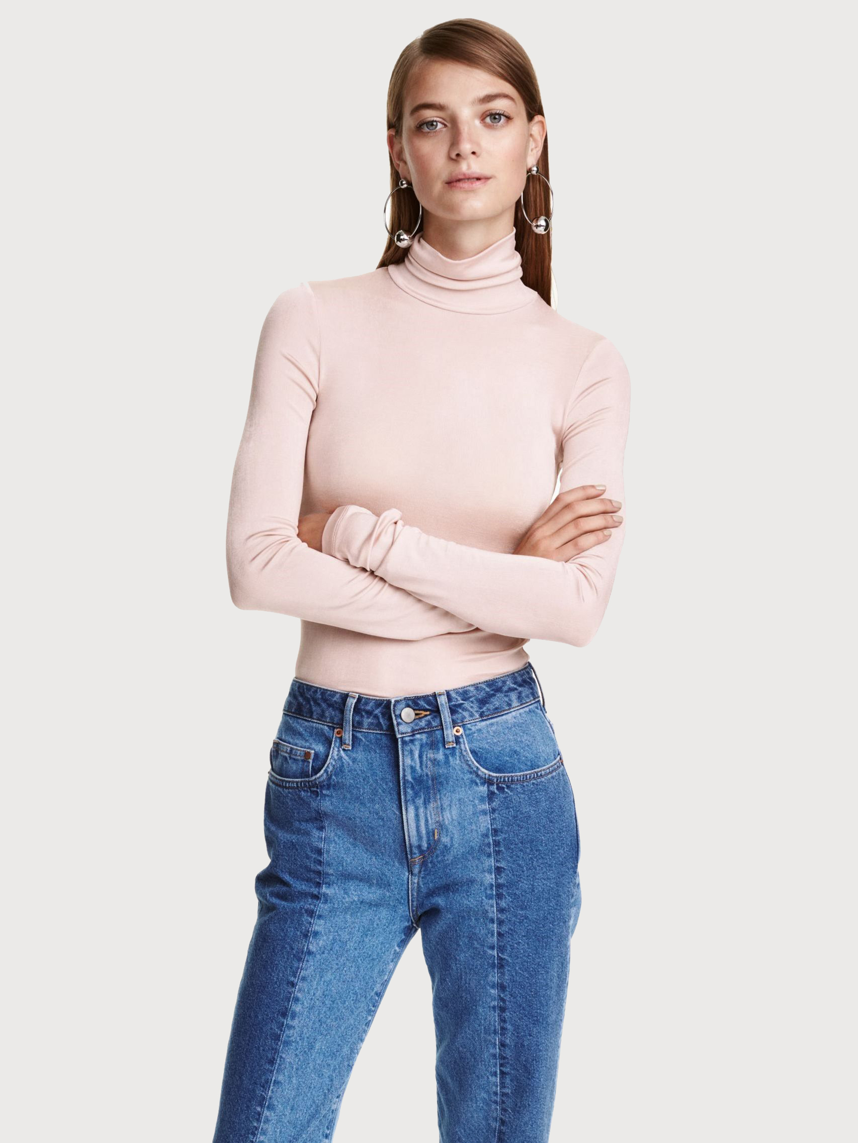 

Водолазка H&M 0446838-4 36 Розовая