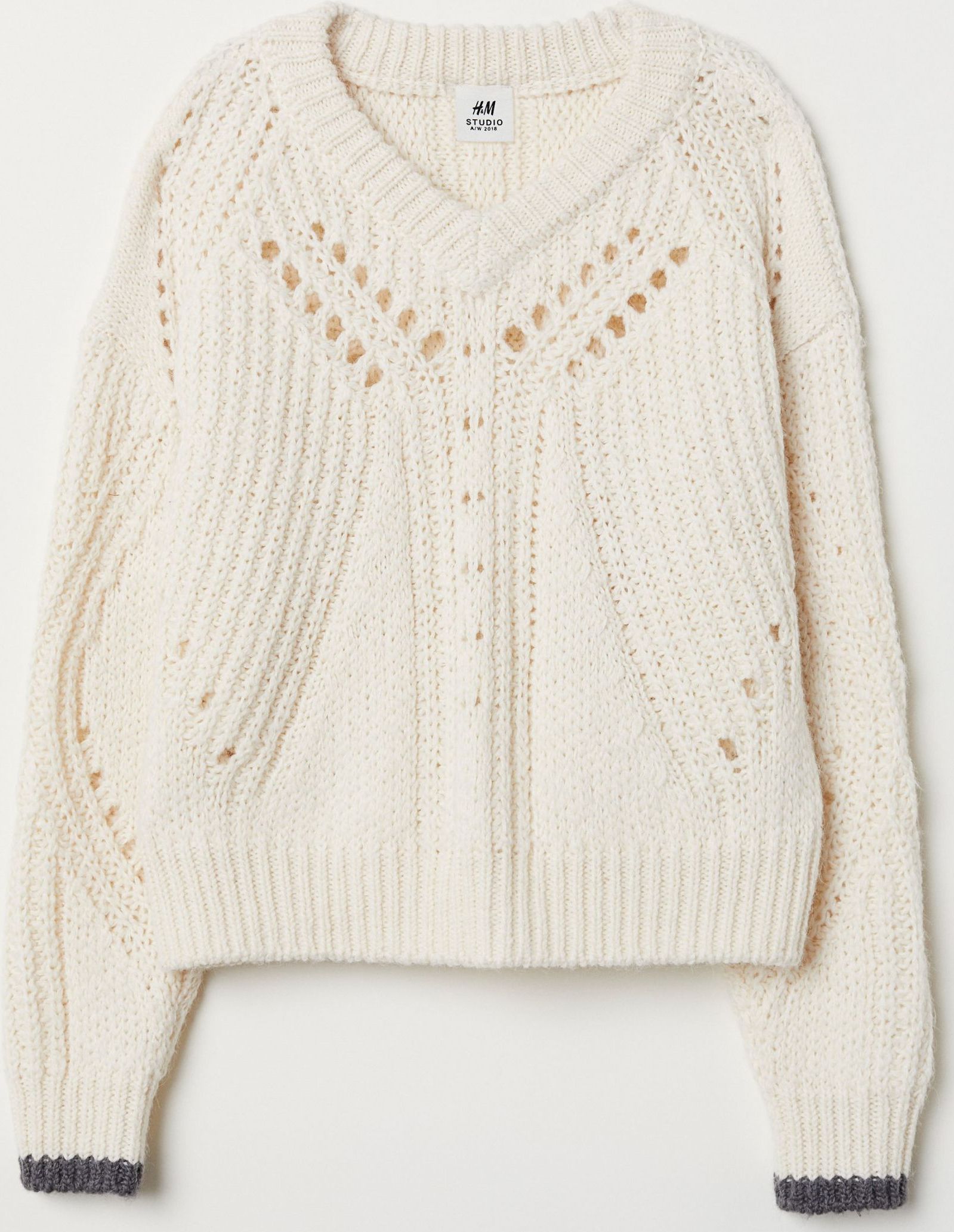 

Пуловер H&M Studio 0692774-8  Молочный, Пуловер H&M Studio 0692774-8 L Молочный