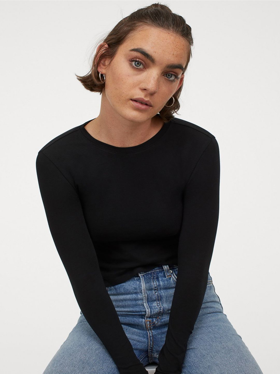 

Лонгслив H&M 0762143-0 XXS Черный