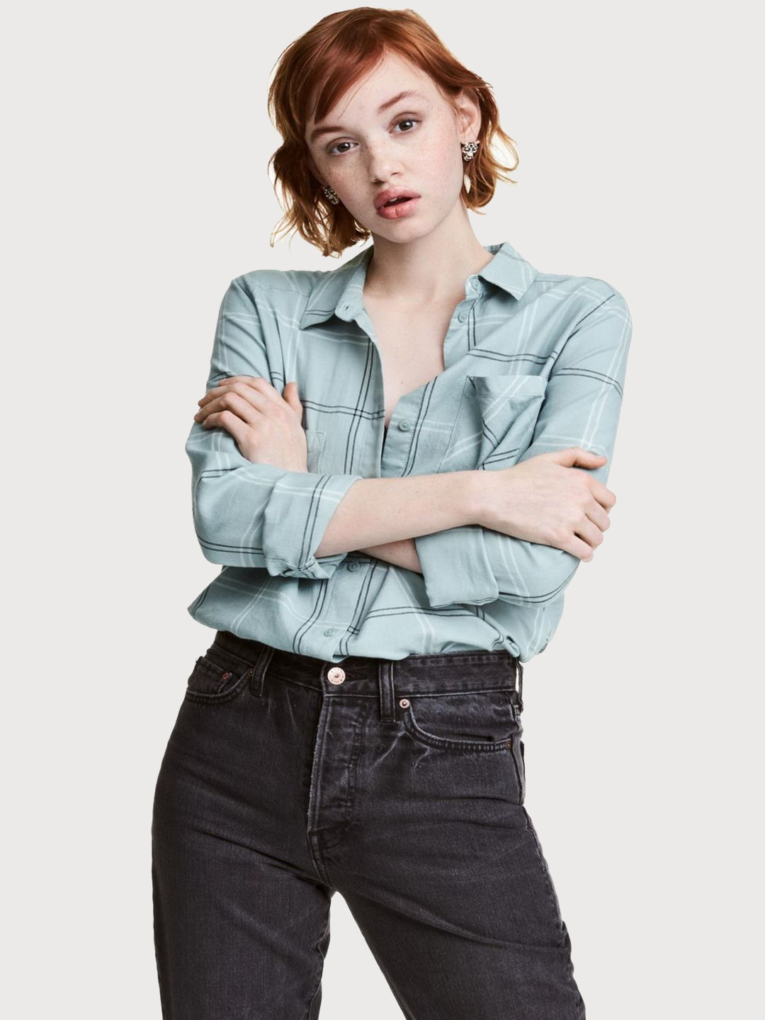 

Рубашка H&M 0457424-5 36 Зеленая