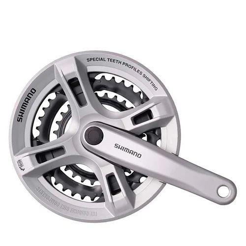 

Шатун Shimano FC-M171 Tourney 170мм, 24х34х42Т, черный-серый (09018)
