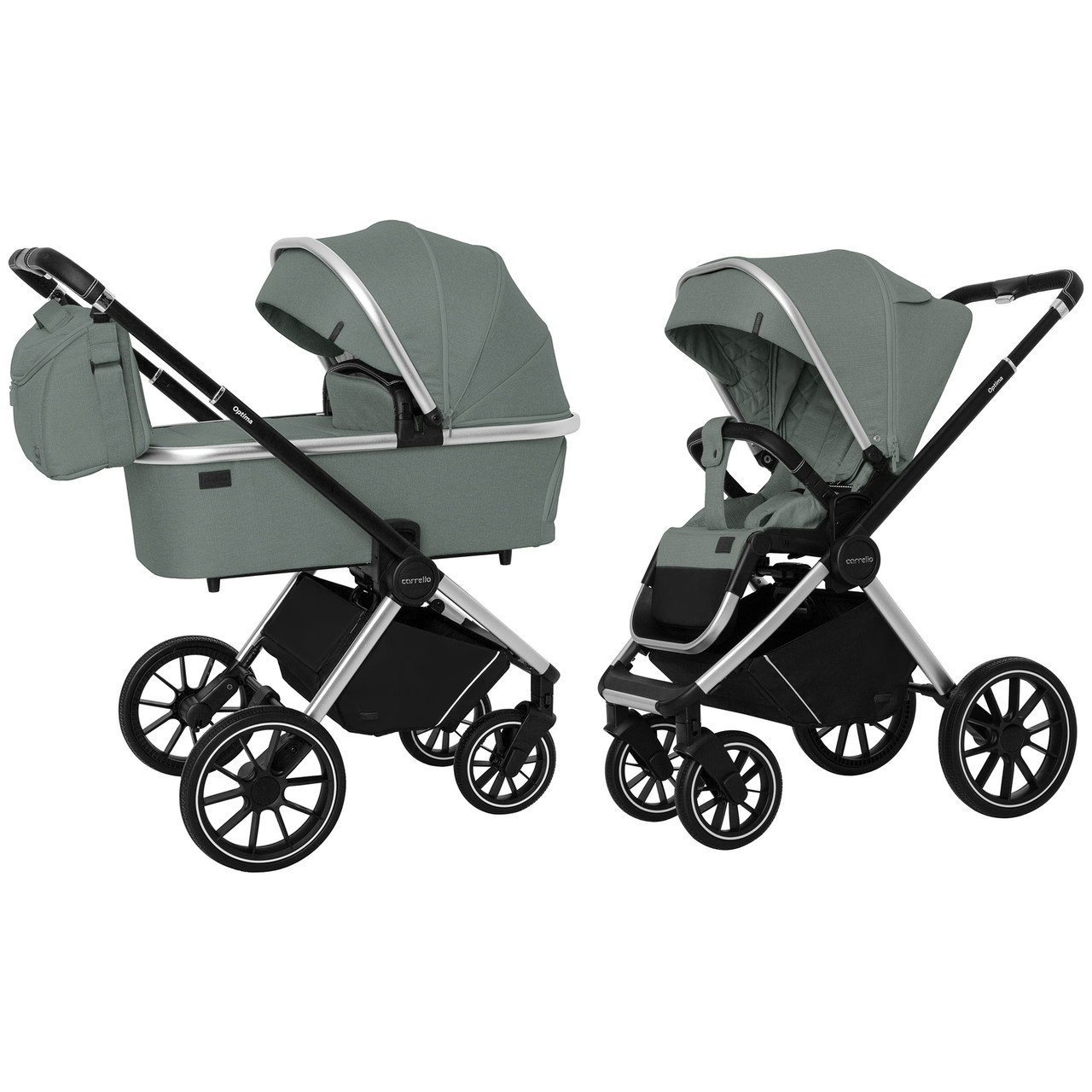 

Коляска прогулочная Baby Tilly Optima CRL-6503 (2in1) Nordic Green в льне /1/