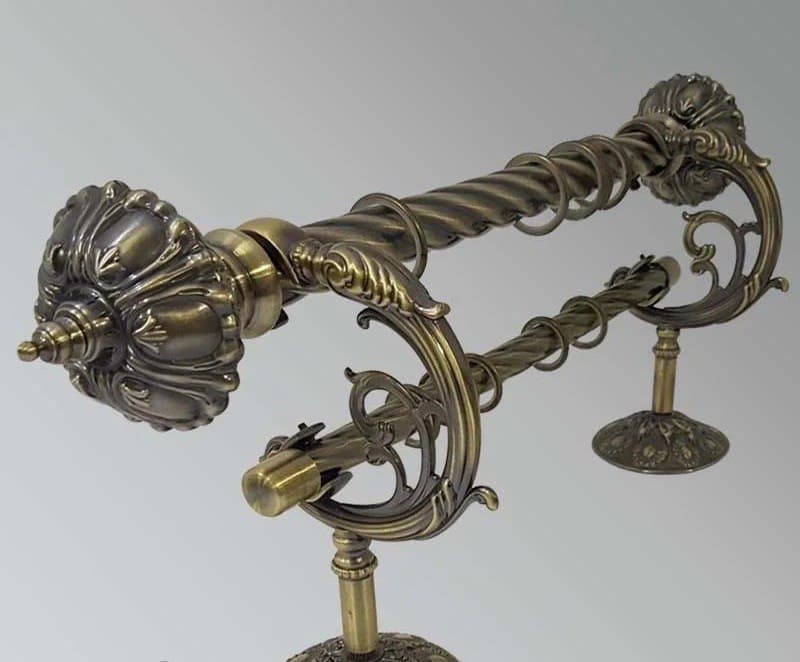 

Карниз Metal decor для штор металлический 25/19мм Антик витая бронзовая труба 2 метра