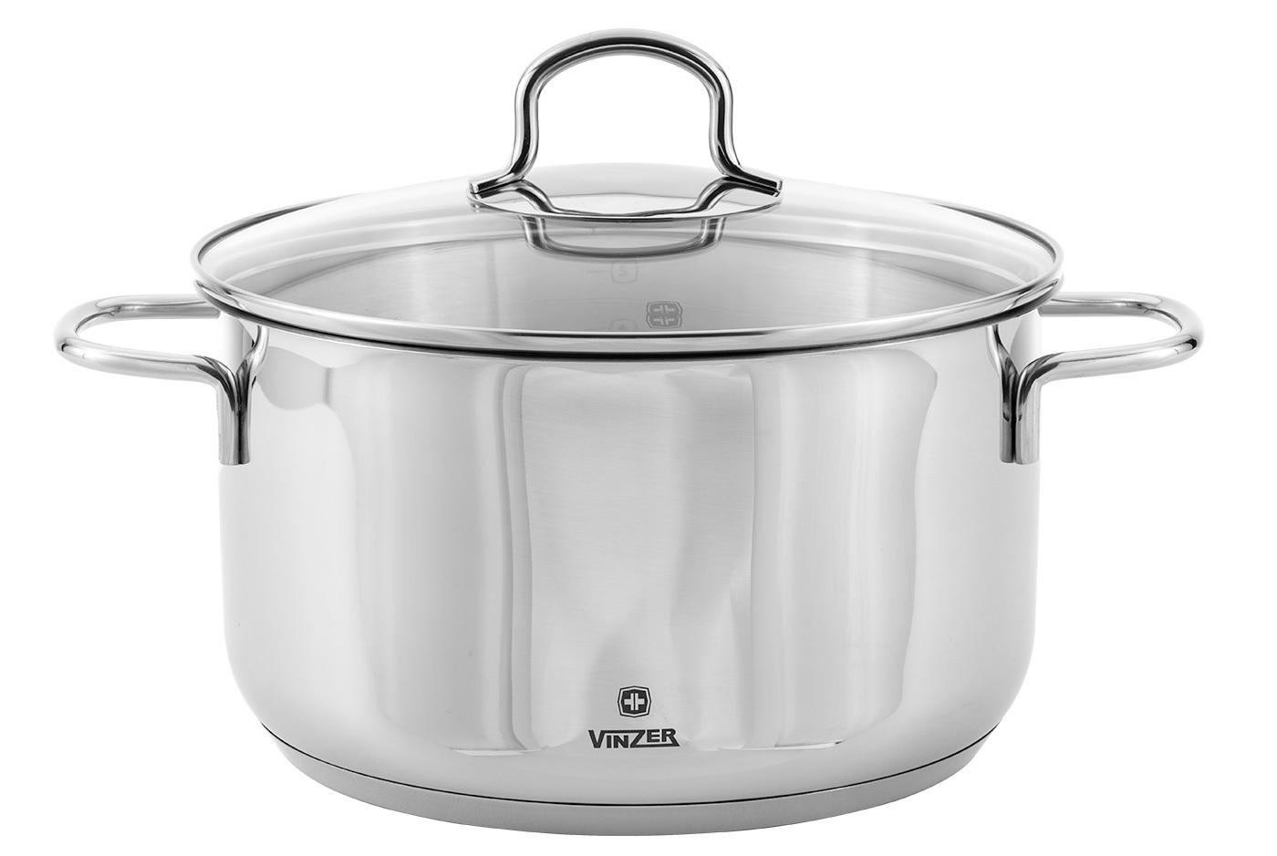 

Кастрюля нержавеющая Vinzer Techno с крышкой 12 см 0.7 л