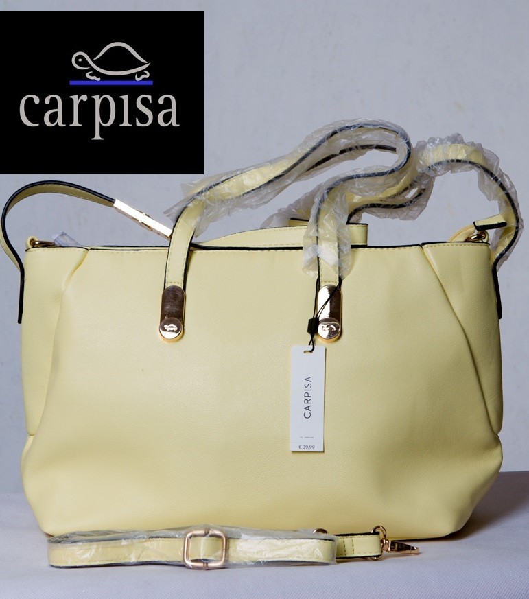 

​Элегантная женская сумка Carpisa 200112 34Х24Х14 см желтый лимон