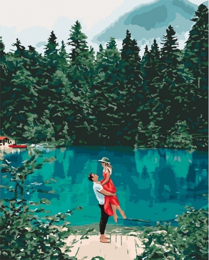 

Картина по номерам Свидание у озера, 40x50 Идейка (КНО2271) (0079-2424)