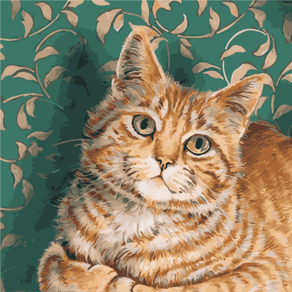 

Картина по номерам Рыжий кот, 40х40 ArtStory (AS0949) (0097-493)