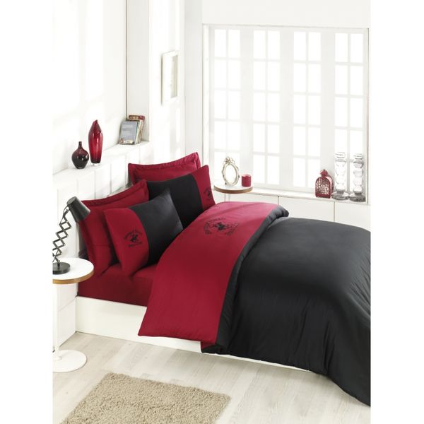 

Постельное белье Beverly Hills Polo Club сатин - BHPC 106 Claret Red евро
