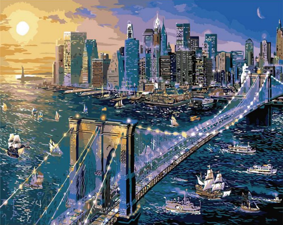

Картина по номерам Большое Яблоко, 50x65 Идейка (КНО12170) (0079-2411)