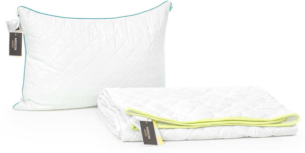 

Набор антиаллергенный MirSon 3M Thinsulatе Eco Лето №2924 одеяло 140х205 + подушка 50x70 упругая