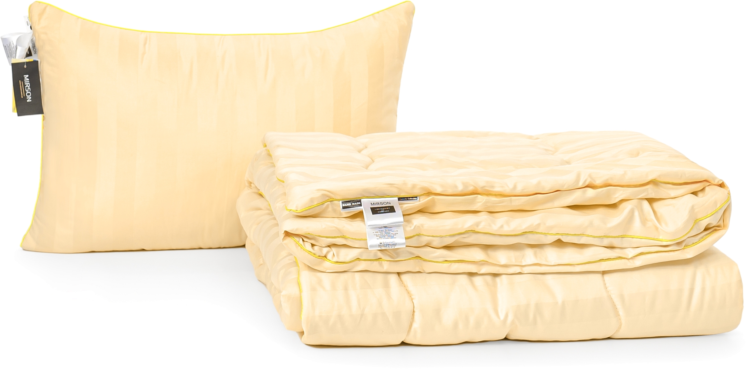 

Набор антиаллергенный MirSon Eco-Soft Деми Carmela Hand Made №2535 одеяло 220х240 см + 2 подушки 50х70 мягкие