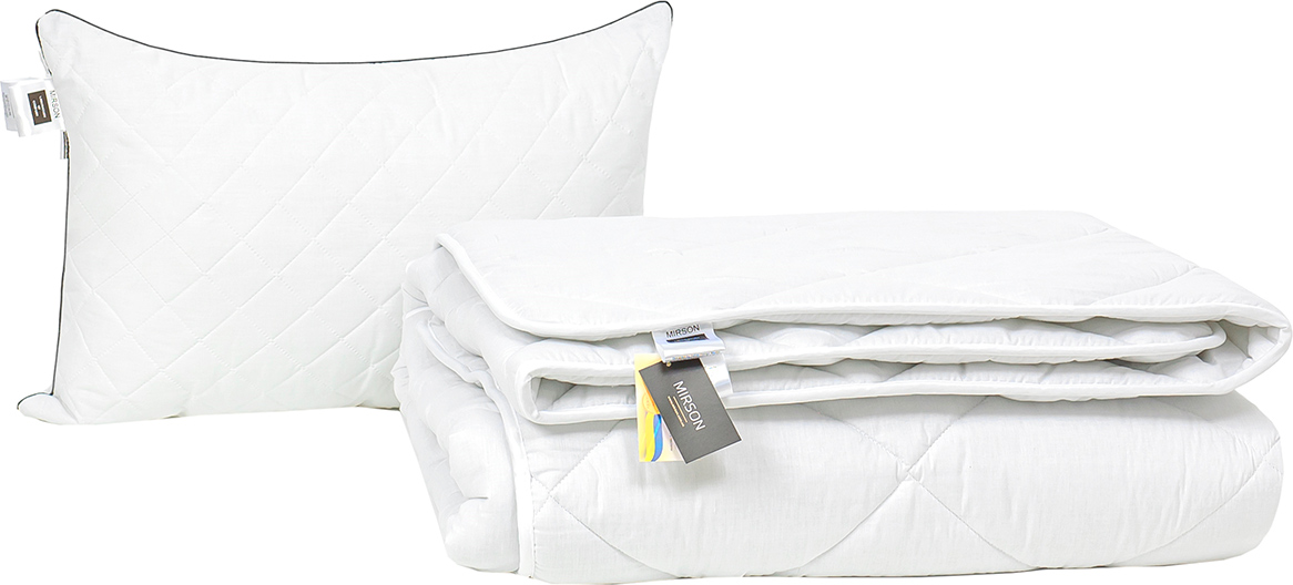 

Набор антиаллергенный MirSon Eco Silk Деми Bianco Silver №4031 одеяло 140х205 + подушка 50х70 средняя