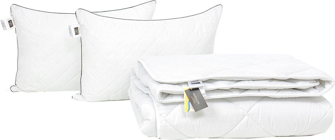 

Набор антиаллергенный MirSon Eco Silk Деми Bianco Silver №4031 одеяло 220х240 + 2 подушки 50х70 средние