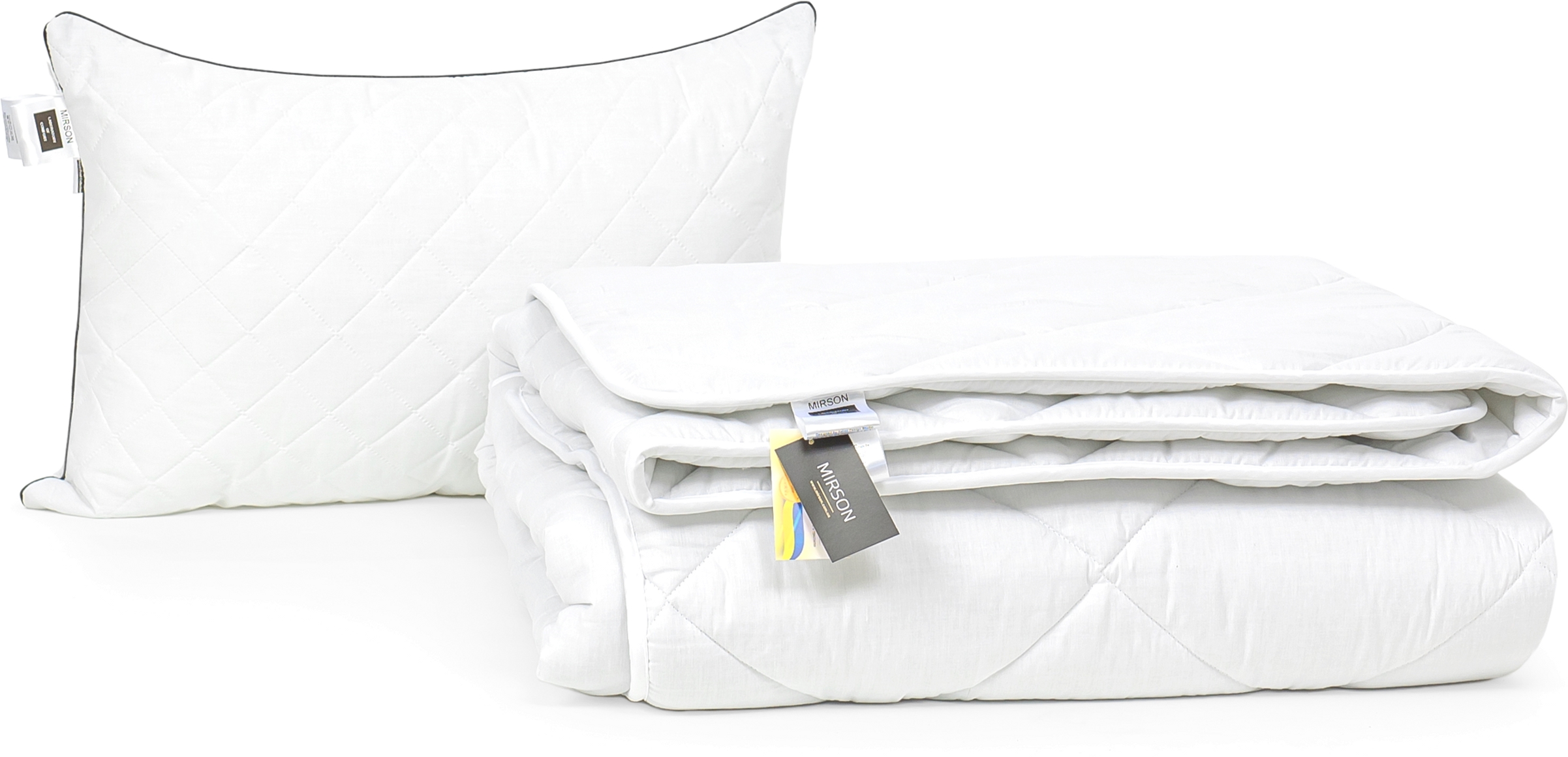 

Набор антиаллергенный MirSon Eco-Soft Зима Bianco №2444 одеяло 200х220 см + 2 подушки 50х70 упругие
