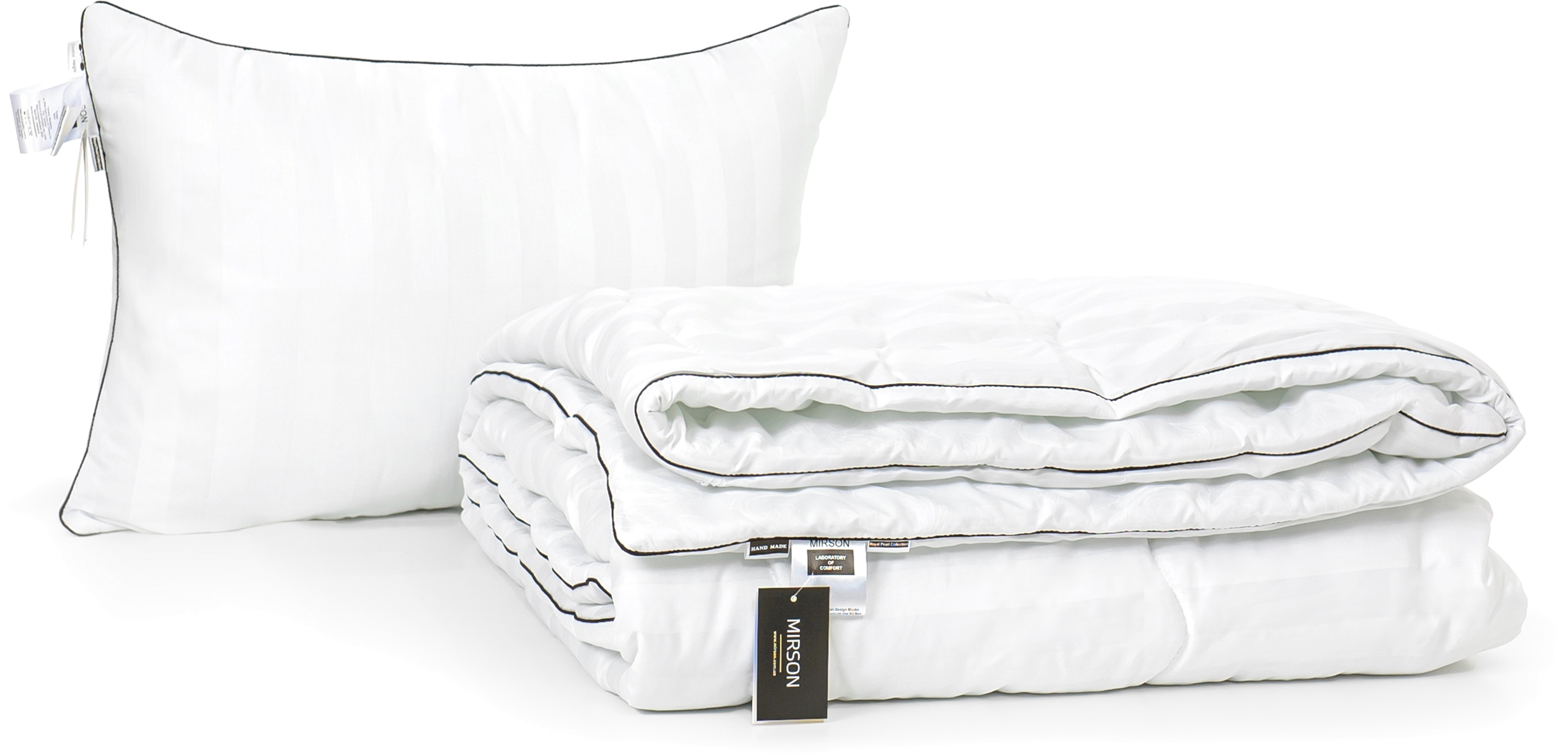 

Набор антиаллергенный MirSon Eco-Soft Деми Royal Pearl Hand Made №2476 одеяло 140х205 см + подушка 50х70 средняя