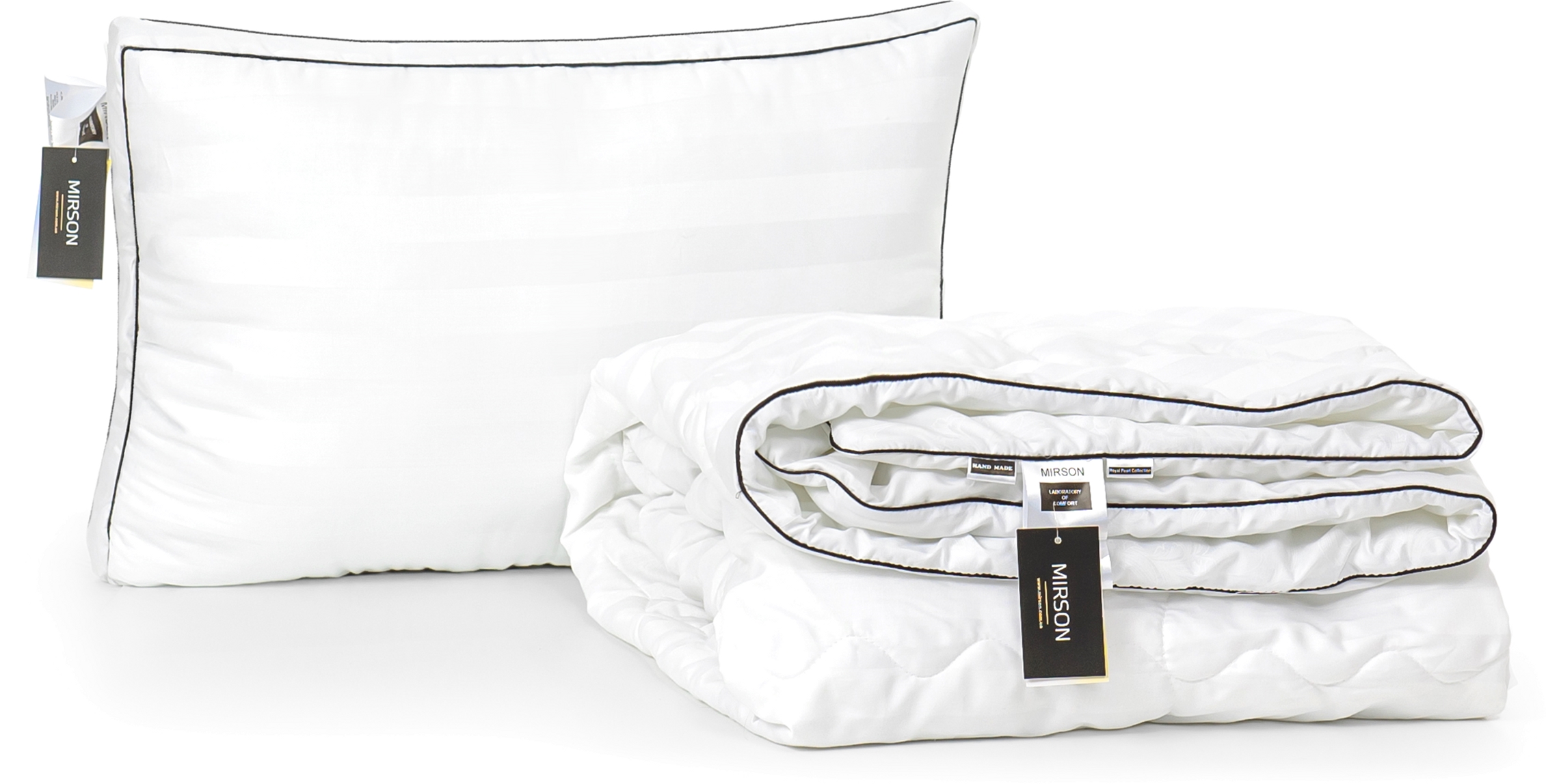 

Набор антиаллергенный MirSon Eco-Soft Лето Royal Pearl Hand Made №2481 одеяло 140х205 см + подушка трехкамерная 50х70 упругая