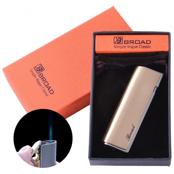 

Зажигалка газовая в подарочной упаковке Broad (Острое пламя) №XT-4974 Gold