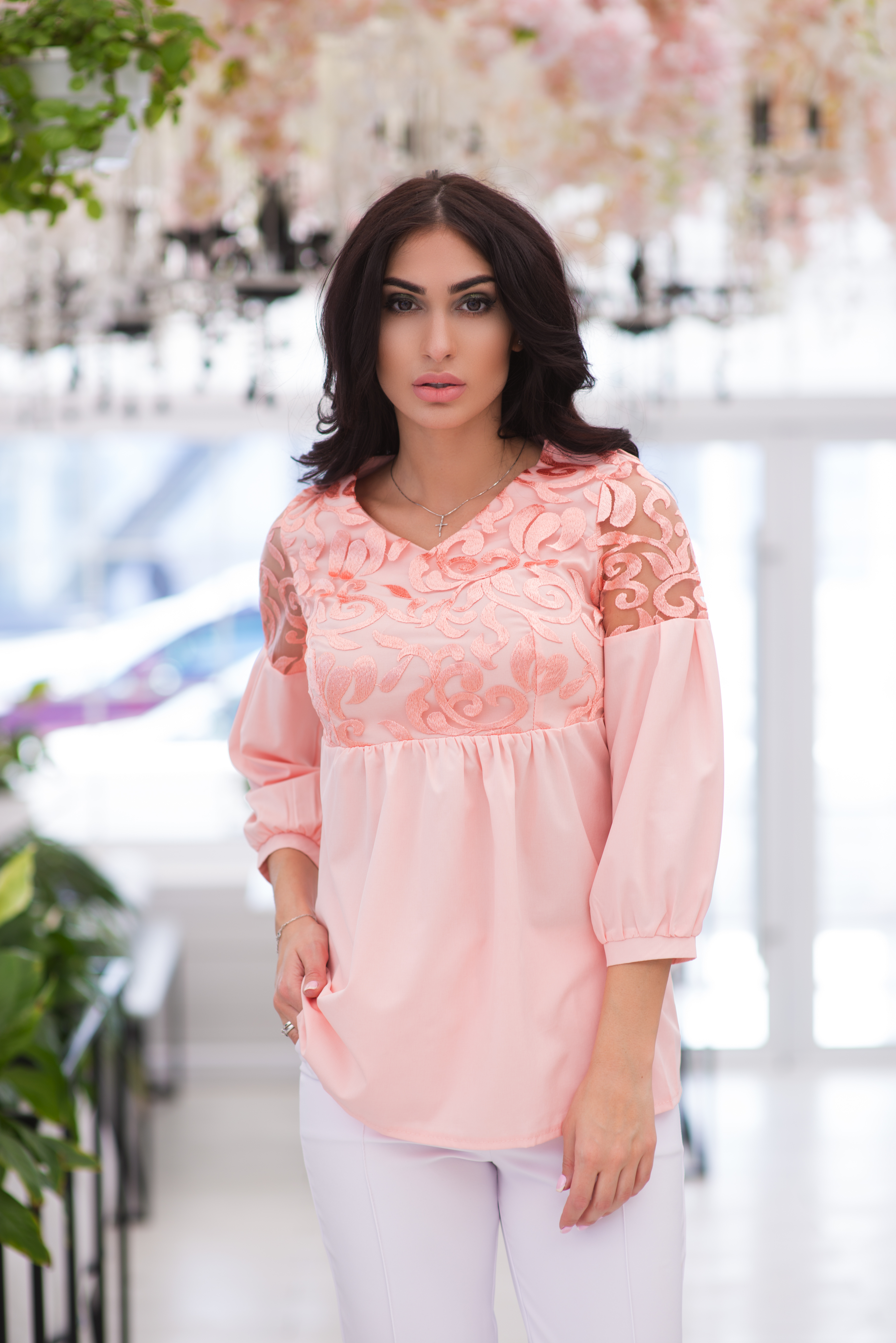 

Блузка ELFBERG 352  Пудра, Блузка ELFBERG 352 44 Пудра