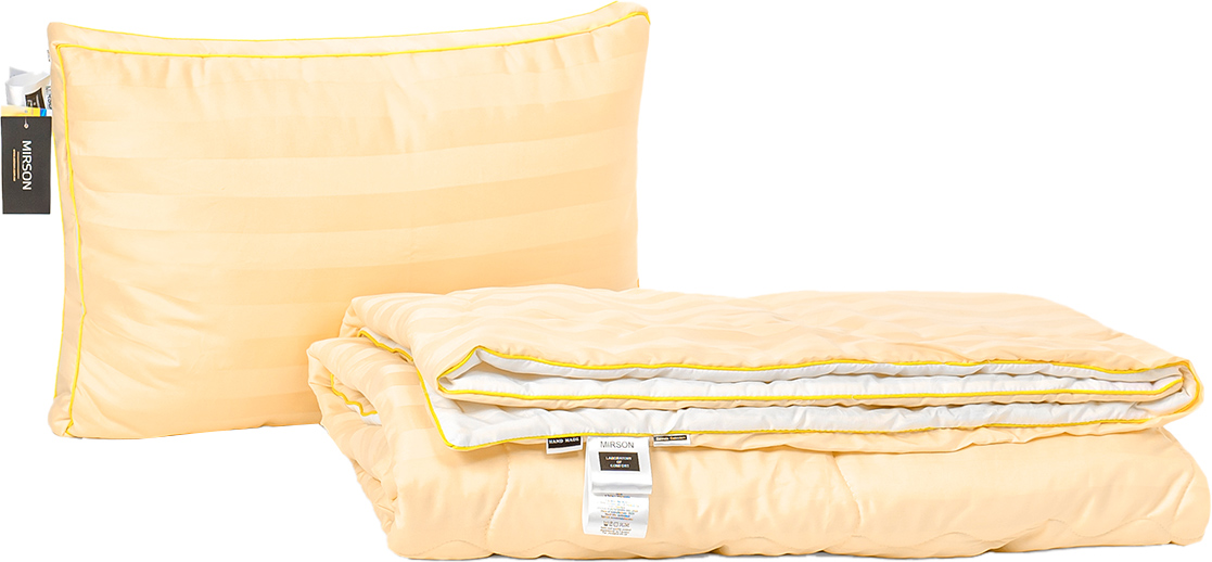

Набор антиаллергенный MirSon Eco Silk Лето Carmela Hand Made №4057 одеяло 140х205 + подушка 50х70 трехкамерная средняя