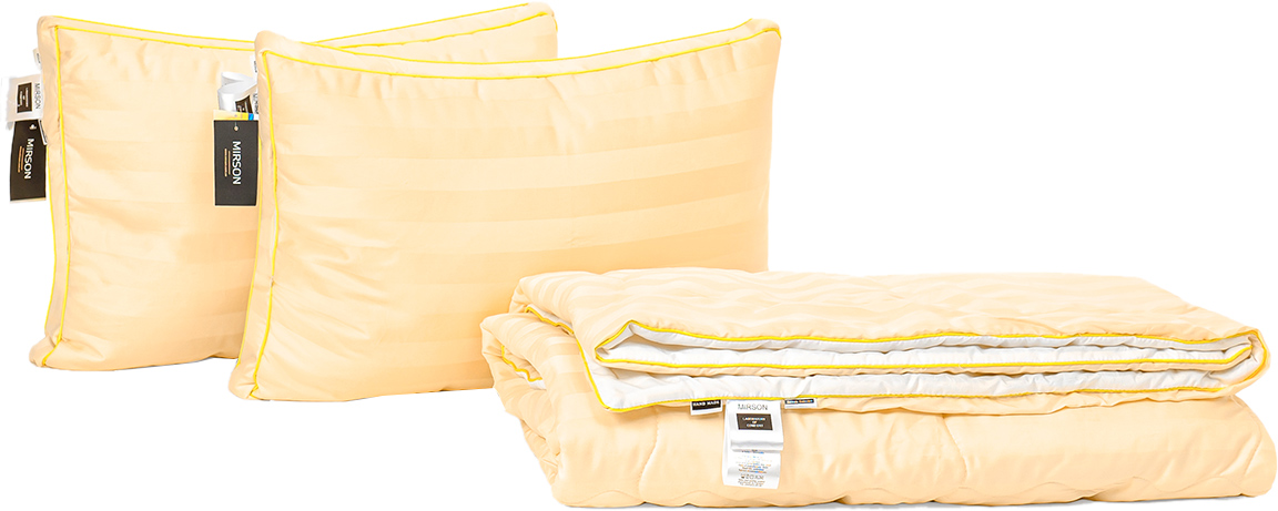 

Набор антиаллергенный MirSon Eco Silk Лето Carmela Hand Made №4057 одеяло 172х205 + 2 подушки 50х70 трехкамерные средние