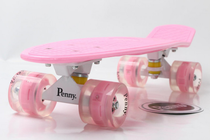 

Скейт пенни борд SkateX Penny MultiColor светло-розовый 22"