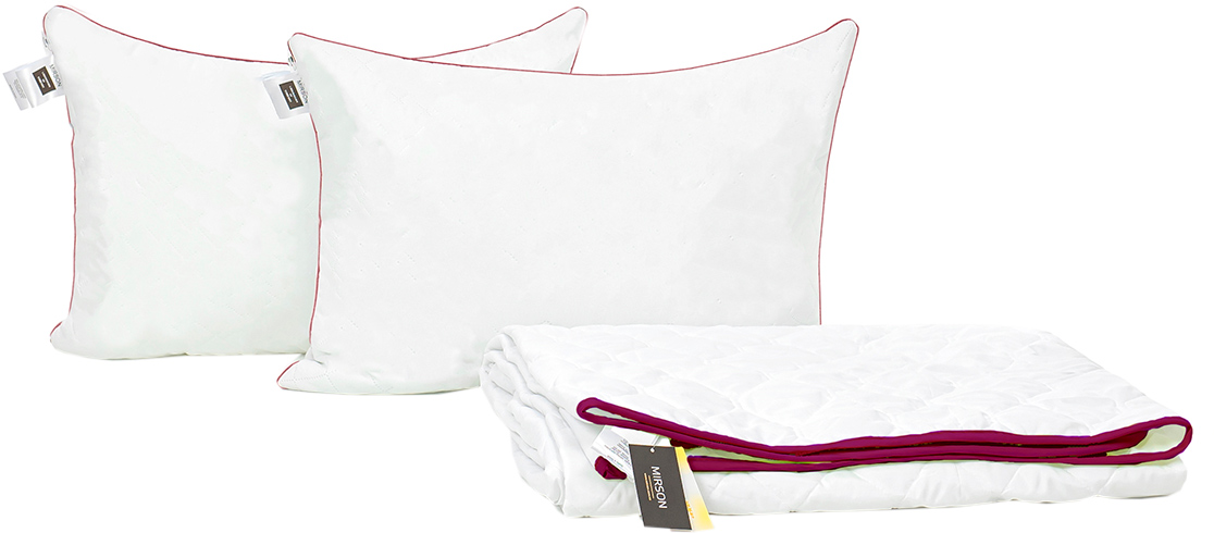 

Набор антиаллергенный MirSon Eco Silk Лето Deluxe №4073 одеяло 220х240 + 2 подушки 50х70 средние