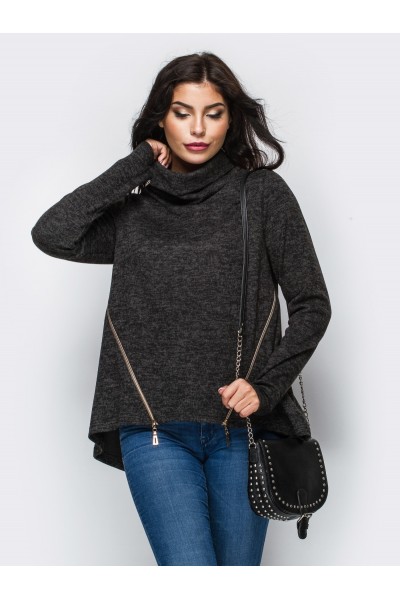 

Туника с косыми декоративными молниями 3 Stereotip КФ14 черный - Черный, Туника с косыми декоративными молниями 3 Stereotip КФ14 черный 50-52 Черный